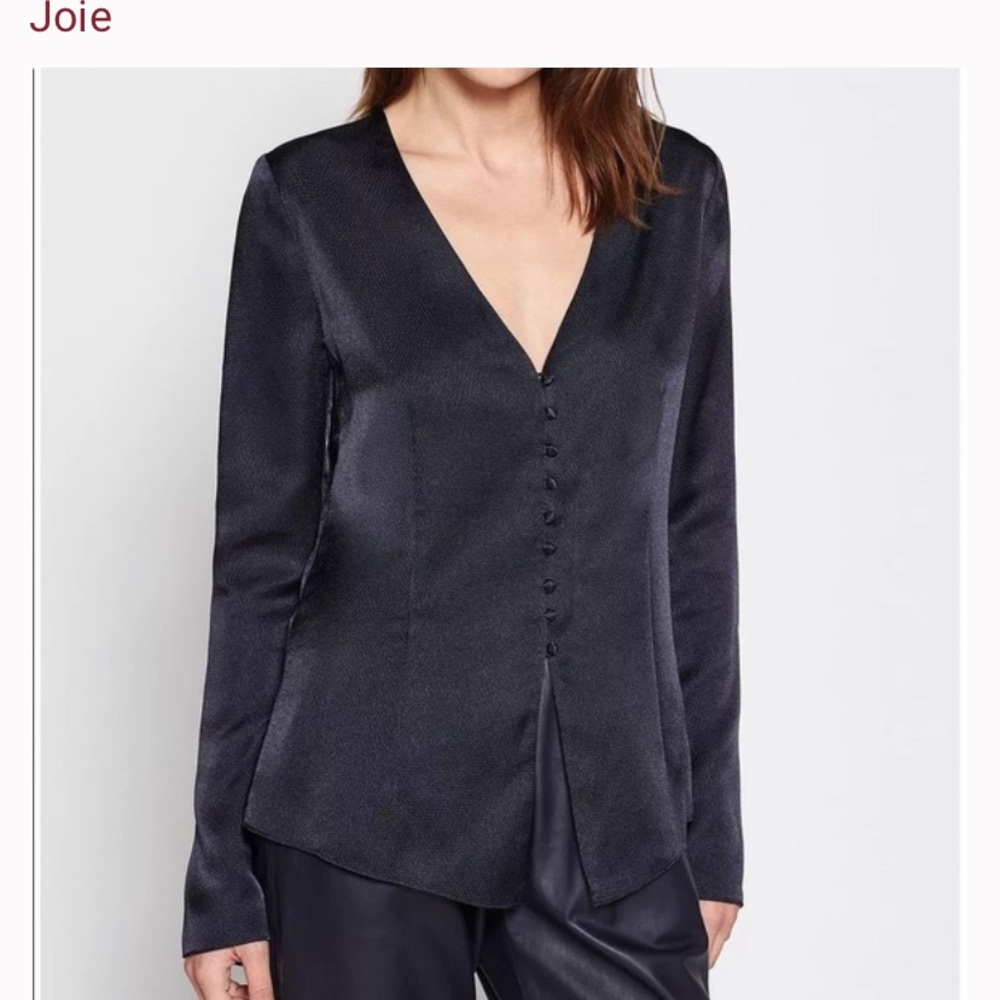 Joie blouse with button sleeves